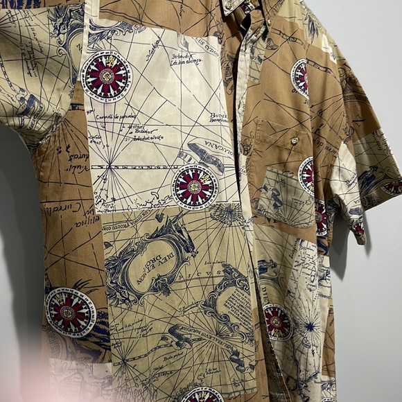 Men’s Gant Salty Dog Nautical Over Print Button Down Shirt Size Large - Picture 5 of 10